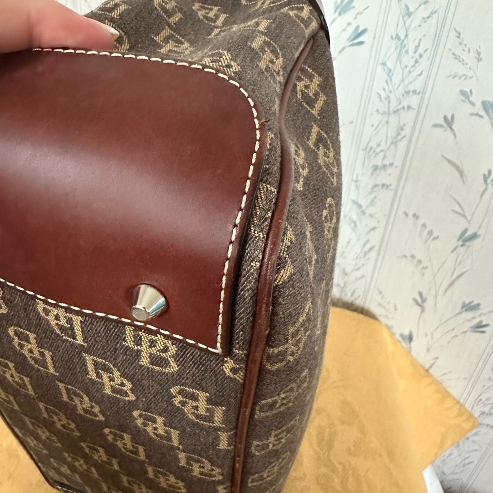Dooney & Bourke Brown Satchel with Monogram Design - Picture 6 of 16